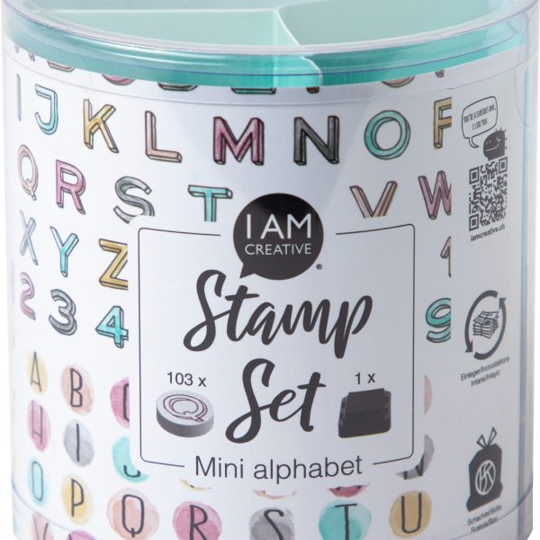 I AM CREATIVE Stempelset 4093.01 Mini Alphabet 103 Stück