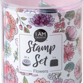 I AM CREATIVE Stempelset 4093.04 Flowers 31 Stück