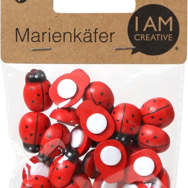 I AM CREATIVE Marienkäfer 4501.46 19mm, rot