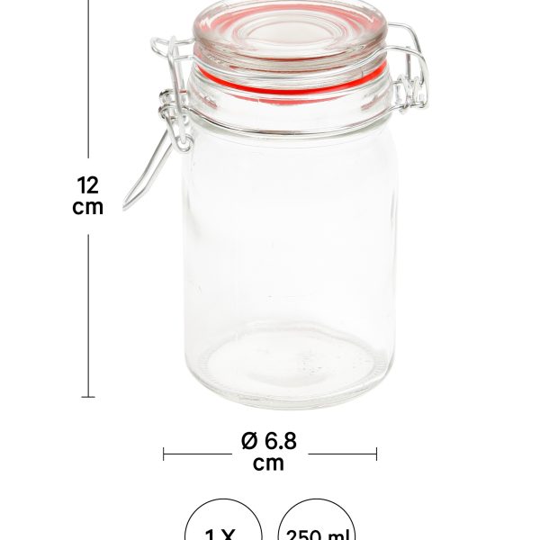 I AM CREATIVE Glas mit Bügelverschluss 5100.09 transparent 8x12cm