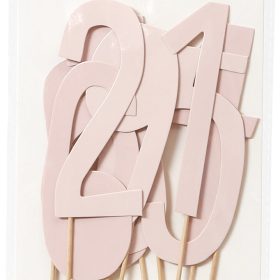 I AM CREATIVE Torten Topper,Zahl,rosa,13cm 6010.942 10 Stück