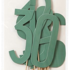 I AM CREATIVE Torten Topper,Zahl,mint,13cm 6010.943 10 Stück