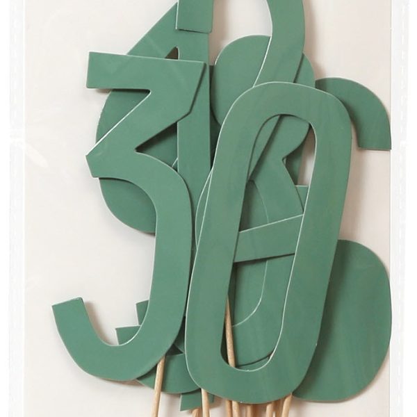 I AM CREATIVE Torten Topper,Zahl,mint,13cm 6010.943 10 Stück