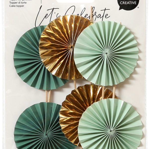 I AM CREATIVE Fächer Picker, mint, gold 6010.945 6 Stück