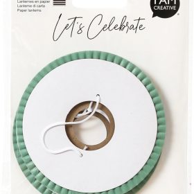 I AM CREATIVE Papier Laterne, mint, 10cm 6010.969 2 Stück