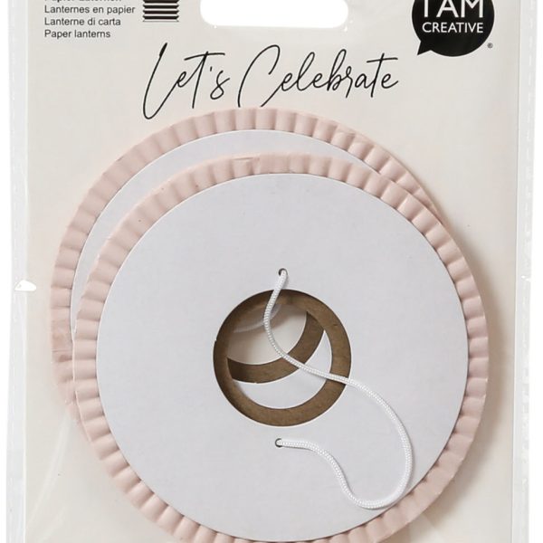 I AM CREATIVE Papier Laterne, rosa, 10cm 6010.971 2 Stück