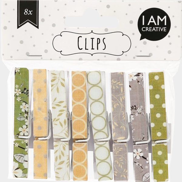 I AM CREATIVE Holzklammern II 6105.56 7.5cm, 8 Stück