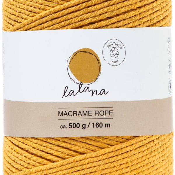 I AM CREATIVE Macrame Rope 6203.1 mustard, 2mm, 500g