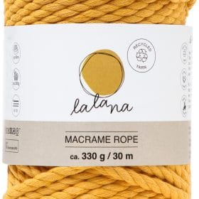I AM CREATIVE Macrame Rope 6205.1 mustard, 5mm, 330g
