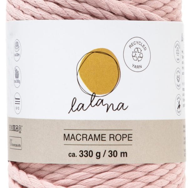 I AM CREATIVE Macrame Rope 6205.2 powder, 5mm, 330g