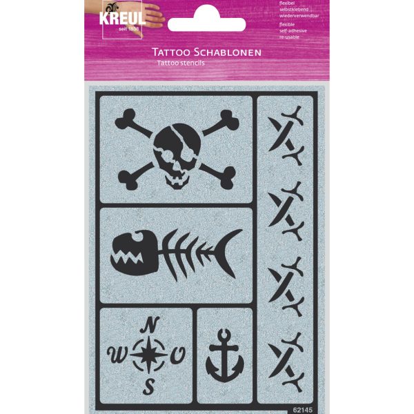 I AM CREATIVE Tattoo Schablone 62145 Pirates Party