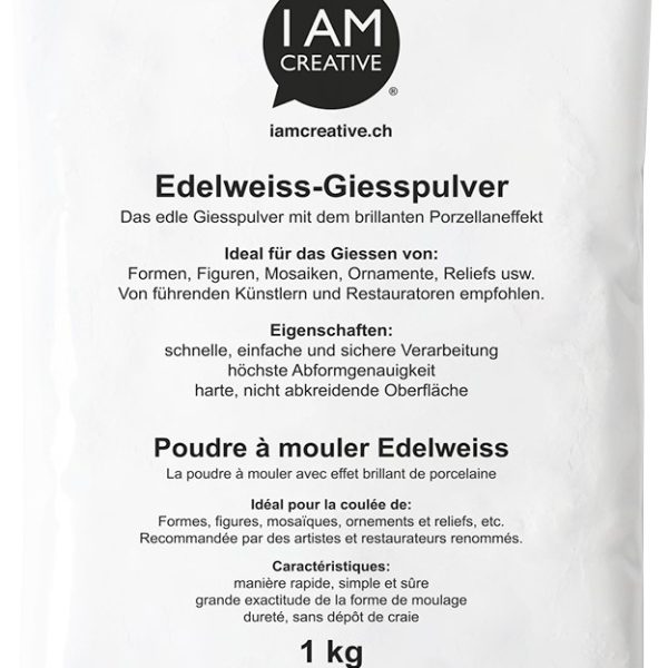 I AM CREATIVE Edelweiss Giesspulver 900101 weiss 1 kg
