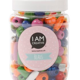 I AM CREATIVE Holzperlen MAA4700.00 bunt ca. 250 Stück
