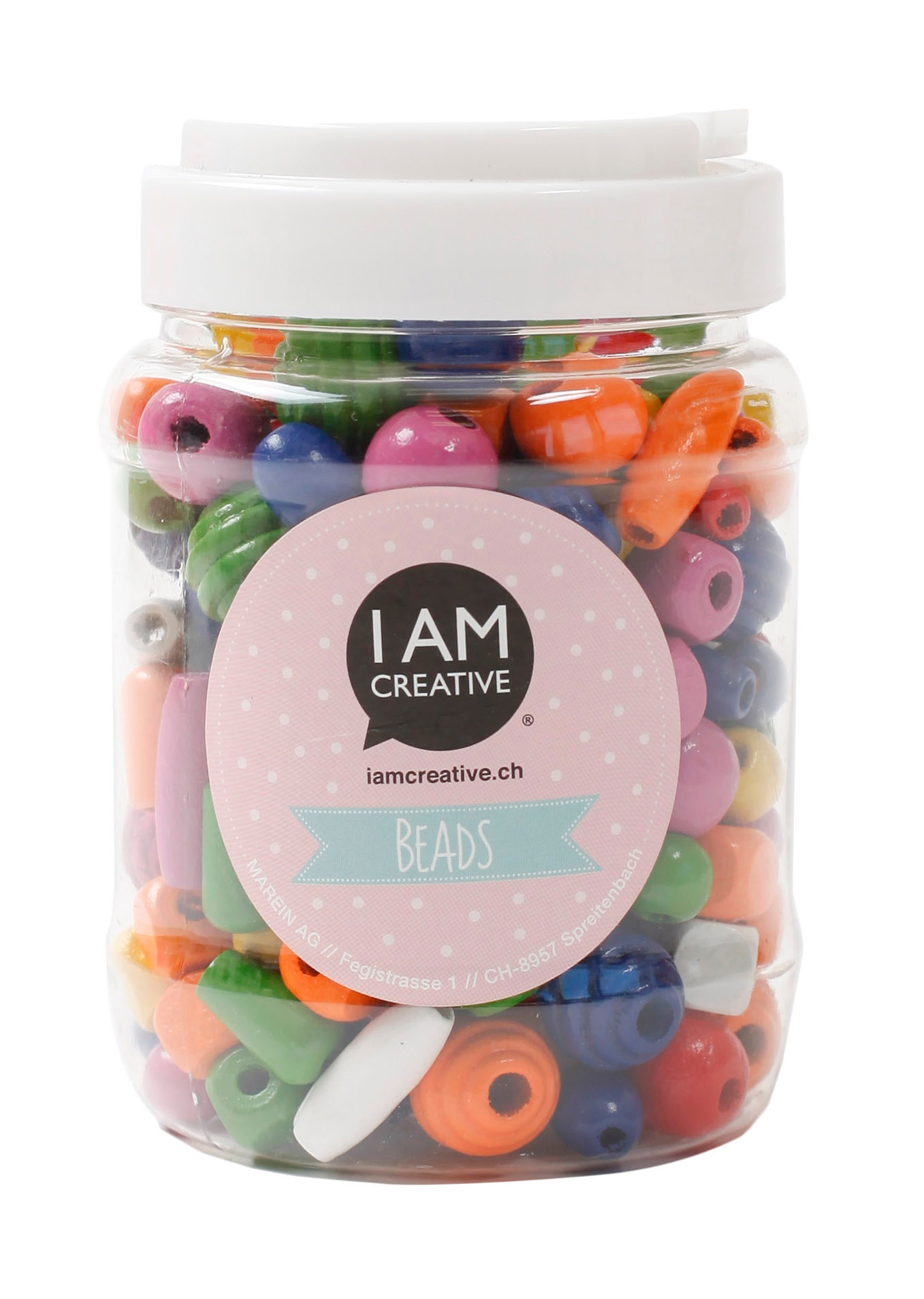 I-AM-CREATIVE-MAA4700.00-7611983158195 I AM CREATIVE Holzperlen MAA4700.00 bunt ca. 250 Stück – Hochwertig & günstig bei ShopDeca
