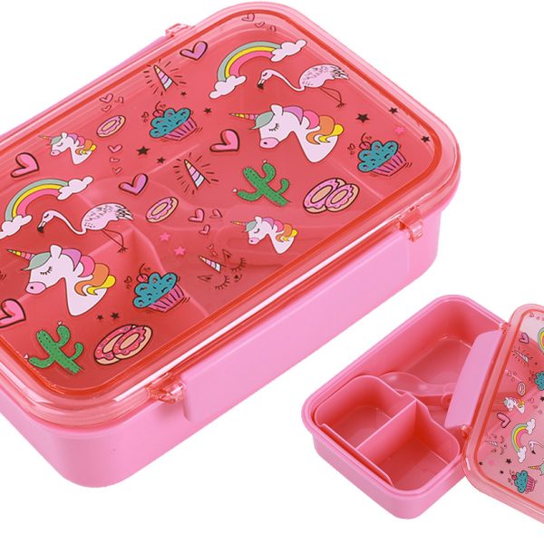 I-DRINK Lunch Box mit Löffel + Gabel ID2016 Unicorn