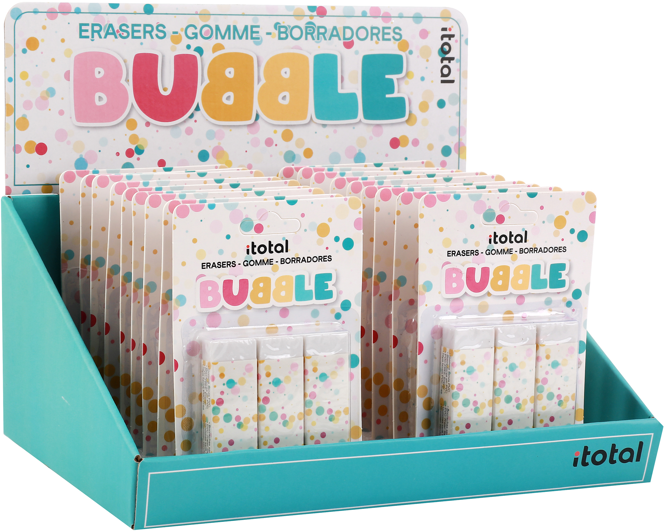 I-TOTAL-XL2071-8057711463893 I-TOTAL Radiergummi Bubble XL2071 3 pcs. 2.2x1.2x6.2cm – Hochwertig & günstig bei ShopDeca