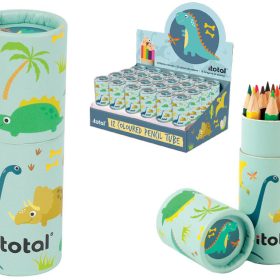 I-TOTAL Farbstifte Dino XL2263 Runddose 12 Stück