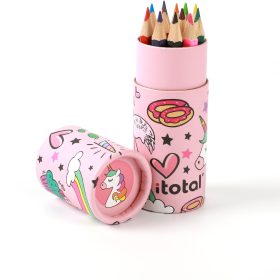 I-TOTAL Farbstifte Einhorn XL2268 Runddose 12 Stück