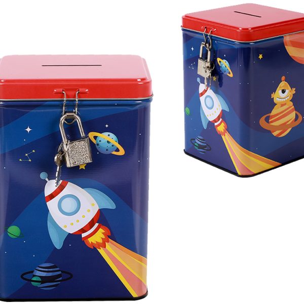 I-TOTAL Sparkasse mit Schloss XL2285 Space adventure