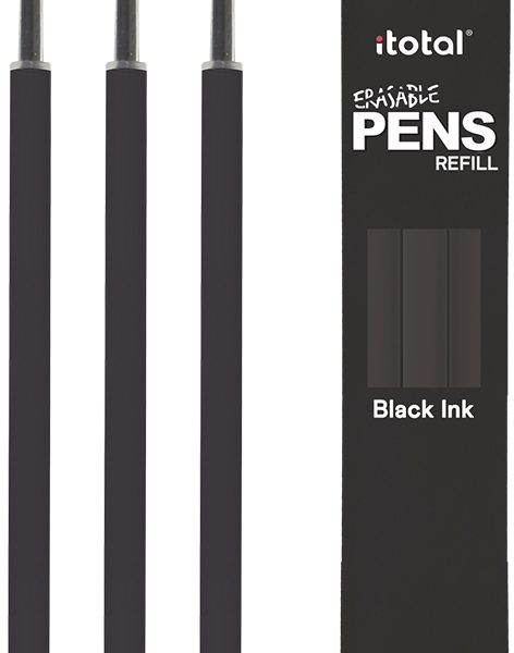 I-TOTAL Ersatzminen XL2304 löschbar, schwarz 3 Stück