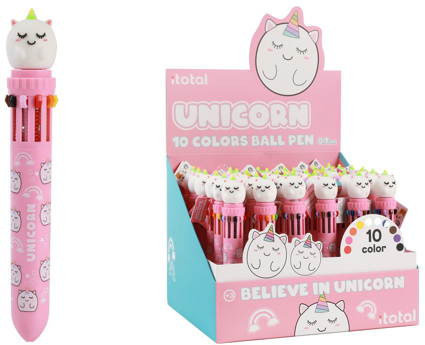 I-TOTAL-XL2370B-8059037072612 I-TOTAL Multicolorstift Einhorn XL2370B 10 Farben – Hochwertig & günstig bei ShopDeca