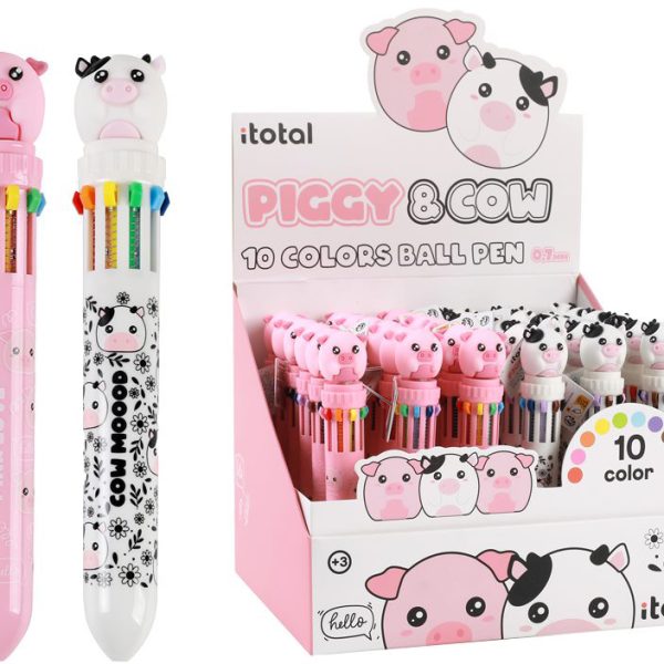 I-TOTAL Multicolorstift Sau & Kuh XL2370G 10 Farben