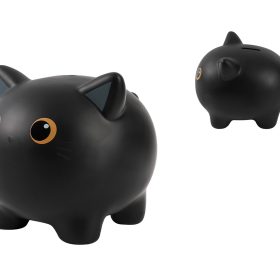 I-TOTAL Sparkasse 18x15x15.5cm XL2499 Cat black