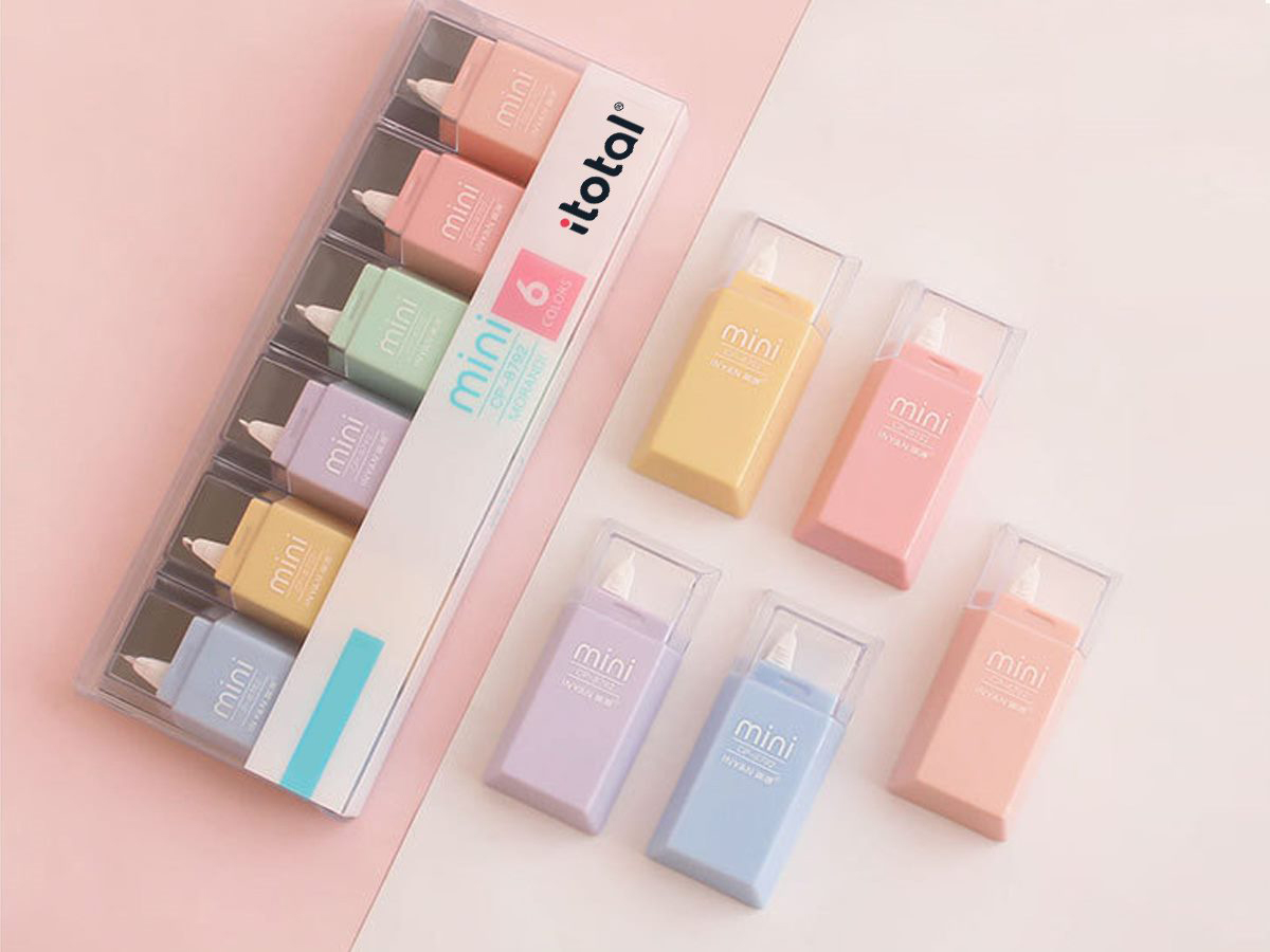 I-TOTAL-XL2569-8059037073107 I-TOTAL Korrekturroller Macaron XL2569 assortiert – Hochwertig & günstig bei ShopDeca