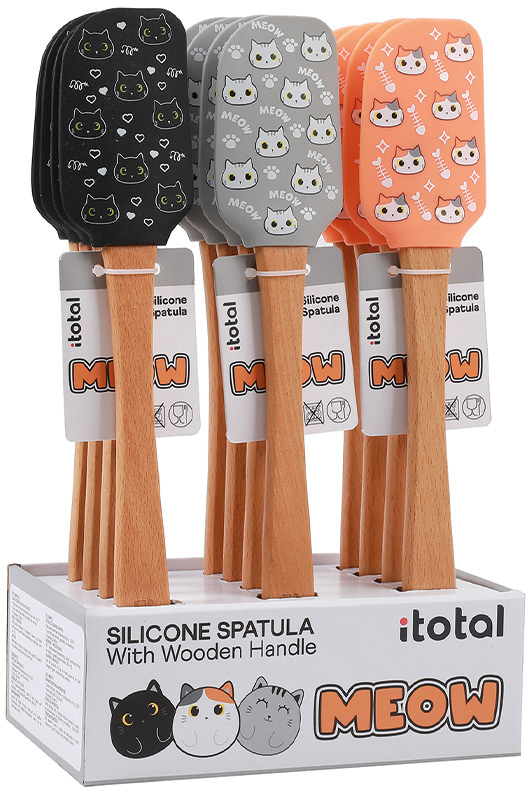 I-TOTAL-XL2771-8059037077426 I-TOTAL Teigschaber 32cm XL2771 Cats – Hochwertig & günstig bei ShopDeca