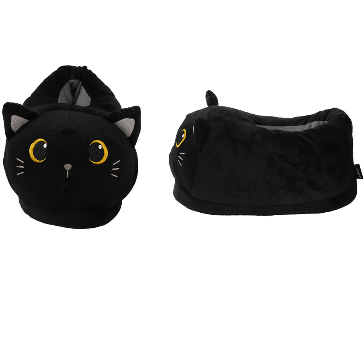 I-TOTAL-XL2843-8059037079833 I-TOTAL Plüsch-Hausschuhe 30x19x18cm XL2843 Black Cat – Hochwertig & günstig bei ShopDeca