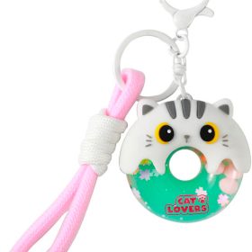 I-TOTAL Schlüsselanhänger Donut XL3066 White Cat