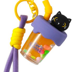 I-TOTAL Schlüsselanhänger Bubble Tea XL3076 Black Cat