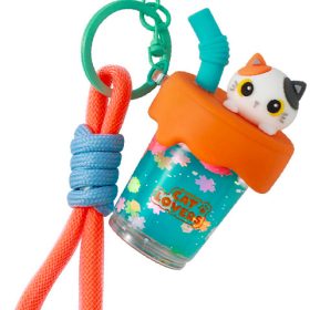 I-TOTAL Schlüsselanhänger Bubble Tea XL3077 Orange Cat
