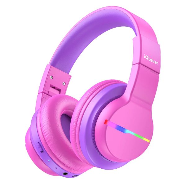 ICLEVER Kids Bluetooth Headphones C03-1702N-28 BTH12, LED, 55h, hot pink