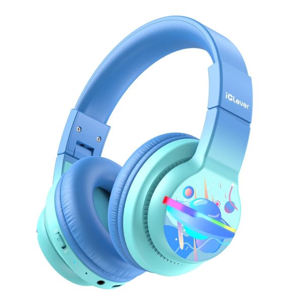 ICLEVER Kids Bluetooth Headphones C03-1702N-35 BTH12, LED, 55h, gradient blue