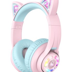 ICLEVER Cat Ear Bluetooth Headphones C04-2083N-14 BTH13, 50h, pink