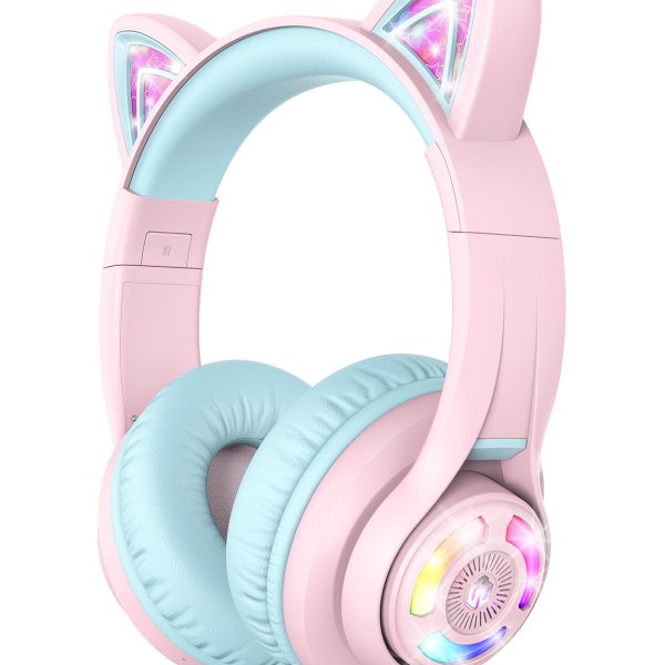 ICLEVER Cat Ear Bluetooth Headphones C04-2083N-14 BTH13, 50h, pink
