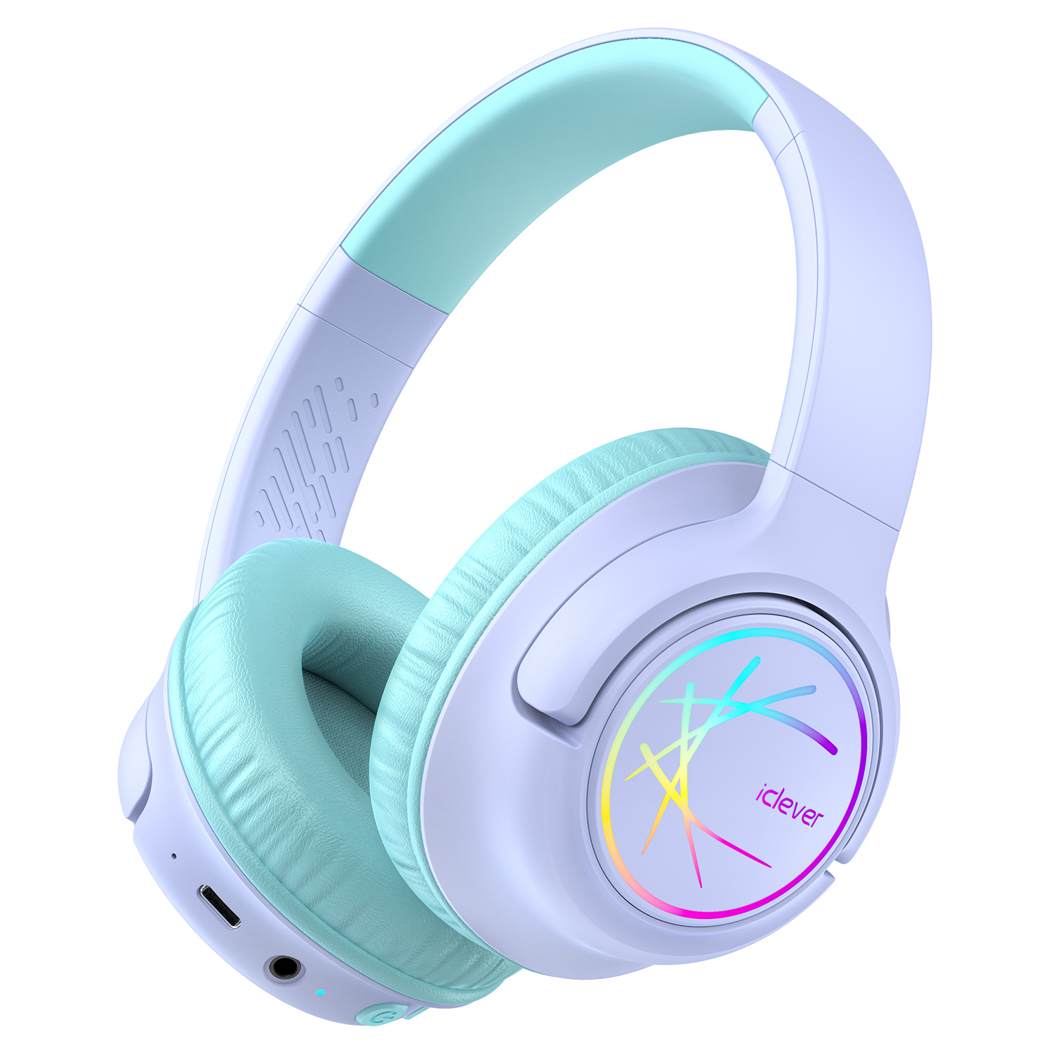 ICLEVER-C10-2083N-22-6934911794472 ICLEVER Kids Bluetooth Headphones C10-2083N-22 BTH18, LED, 43h, purple – Hochwertig & günstig bei ShopDeca