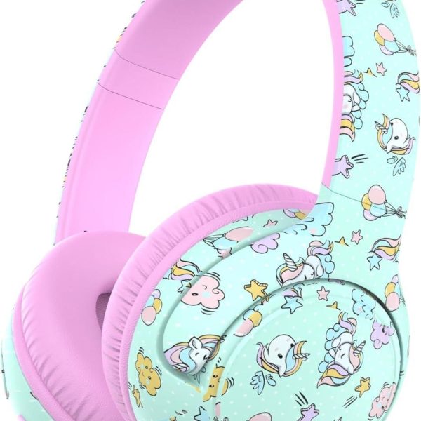ICLEVER Kids Bluetooth Headphones C18-2083N-01 BTH27, 74h, green/pink