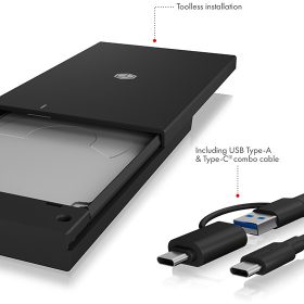 ICY BOX Ext. 2,5 Zoll Gehäuse IB-200T-C3 USB 3.2 Gen 1 Type-C