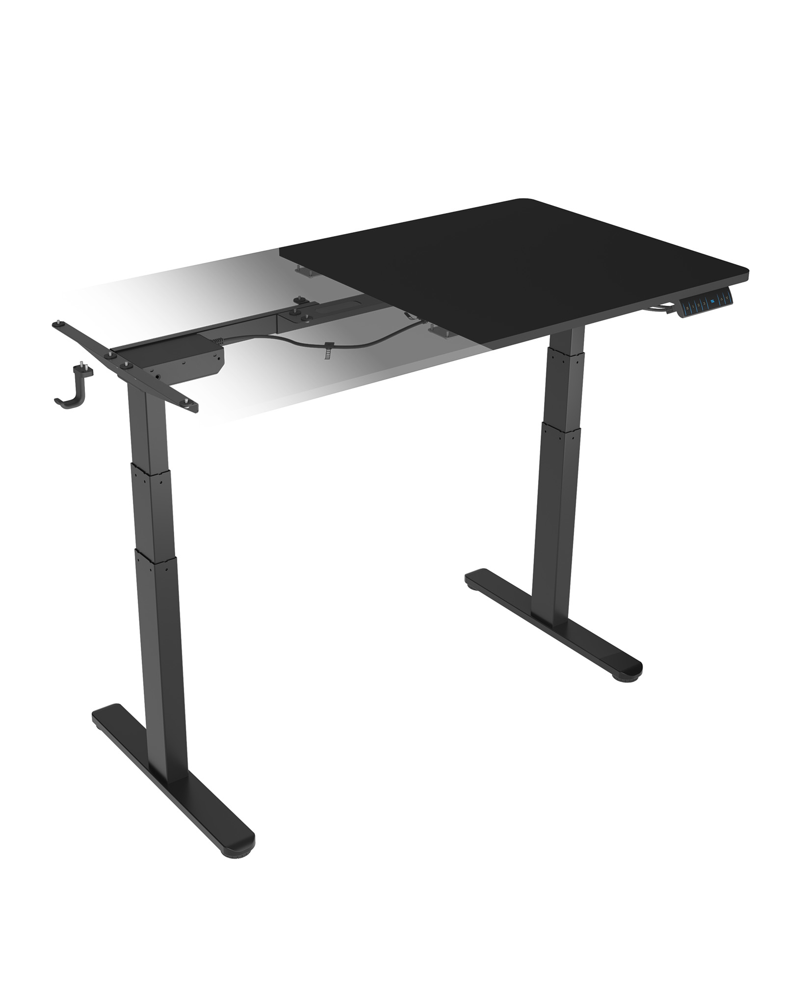 ICY-BOX-IB-EW122B-TT-4250078174202 ICY BOX Hubtischgestell IB-EW122B-TT schwarz, höhenverstellbar – Bild 1