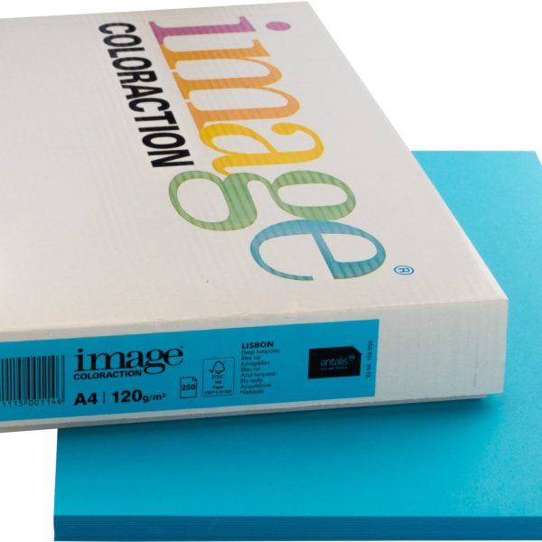 IMAGE COLORACTION Kopierpapier Lisbon A4 266680 königsblau, 120g 250 Blatt