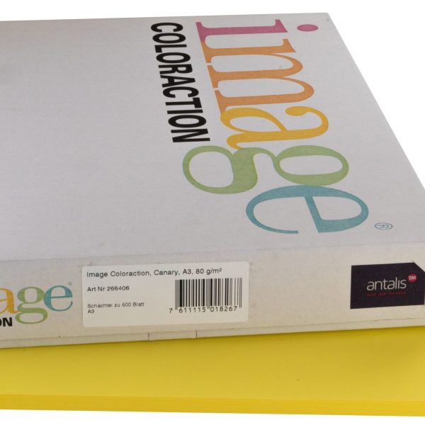 IMAGE COLORACTION Kopierpapier Canary A3 285150 160g, kanariengelb 250 Blatt