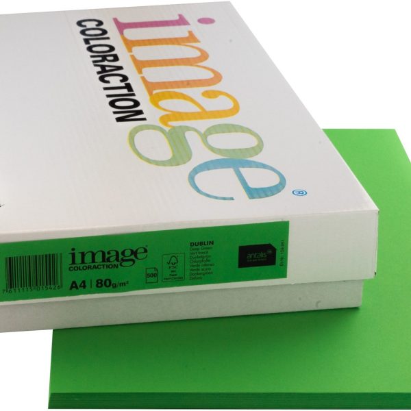 IMAGE COLORACTION Kopierpapier Dublin A4 385079 80g, dunkelgrün 500 Blatt
