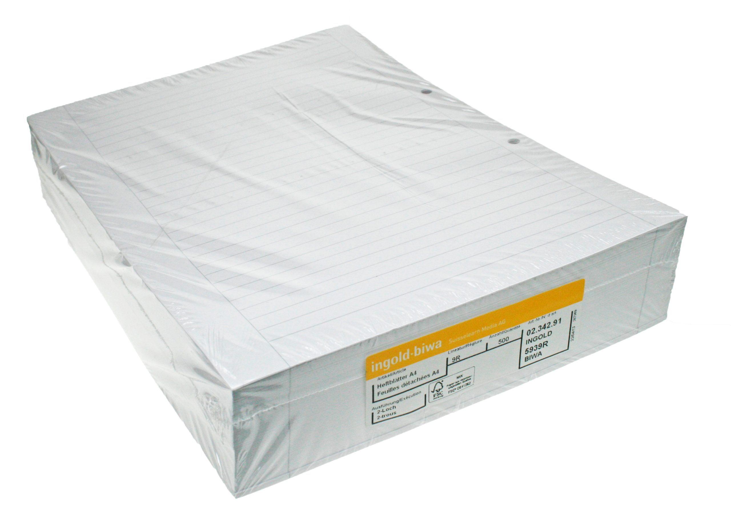 INGOLD-BIWA-02.342.552-7640128086307 INGOLD-BIWA Ringbucheinlagen A4 02.342.552 weiss 90g 5x5mm kar. 500 Blatt – Hochwertig & günstig bei ShopDeca