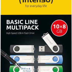 INTENSO USB-Stick Basic Line 10x8GB 3503561 USB 2.0 Mulitpack