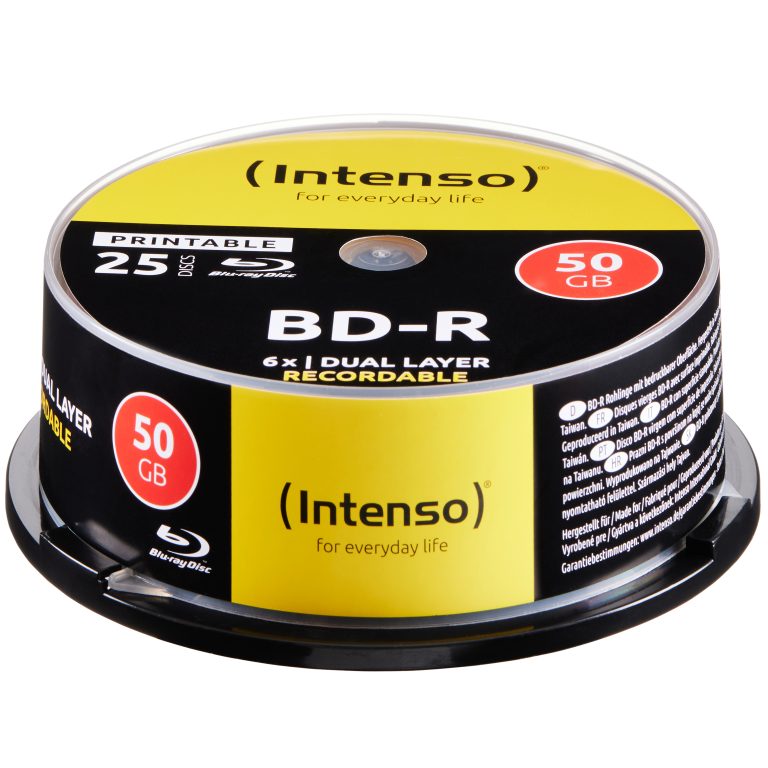 INTENSO Blue-ray 50 GB, 6x, Print. 5101124 Cake Box 25 Discs