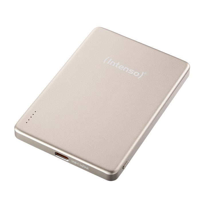 INTENSO Powerbank MW5000 5000 mAh 7344021 Magnetic Wireless champagne