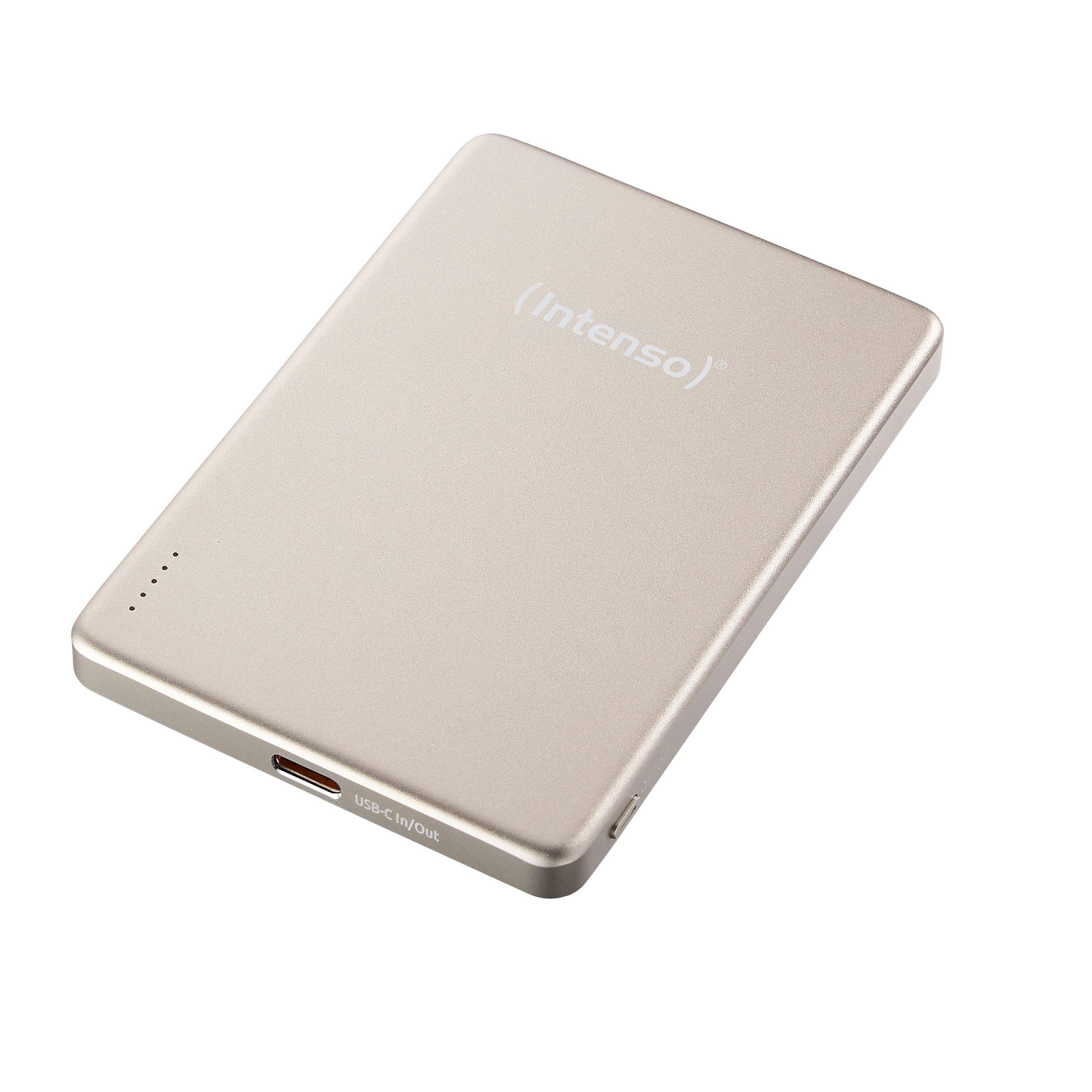 INTENSO-7344021-4034303036127 INTENSO Powerbank MW5000 5000 mAh 7344021 Magnetic Wireless champagne – Hochwertig & günstig bei ShopDeca
