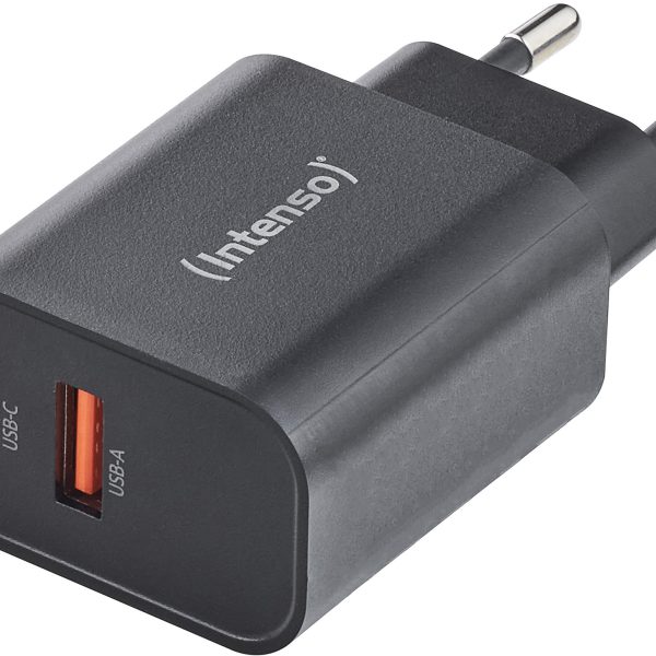 INTENSO Power Adapter W30AC Charger 7803010 30W, USB-A & USB-C black